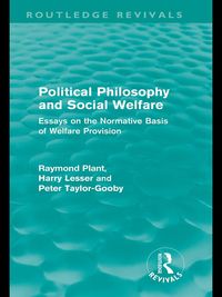 Produktbild: Political Philosophy and Social Welfare (Routledge Revivals)