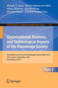 Produktbild: Organizational, Business, and Technological Aspects of the Knowledge Society