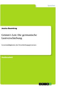 Produktbild: Grimm's Law. Die germanische Lautverschiebung