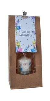 Produktbild: Fr&ouml;hliche Weihnachten - Kerze in T&uuml;te