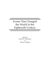 Produktbild: Events That Changed the World in the Eighteenth Century