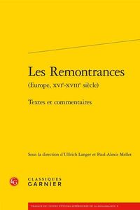 Produktbild: Les remontrances (Europe, XVIe-XVIIIe si&egrave;cle)