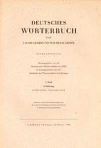 Bild vom Artikel Grimm, Dt. Wörterbuch Neubearbeitung vom Autor Jacob Grimm