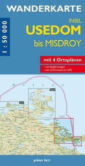 Produktbild: Wanderkarte Insel Usedom bis Misdroy