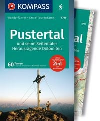 Produktbild: KOMPASS Wanderf&uuml;hrer Pustertal und seine Seitent&auml;ler, Herausragende Dolomiten, 60 Touren mit Extra-Tourenkarte