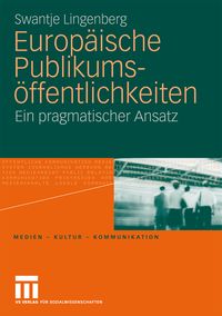 Produktbild: Europ&auml;ische Publikums&ouml;ffentlichkeiten