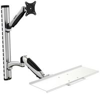 Produktbild: SpeaKa Professional SP-MM-730 Monitor-Wandhalterung 1 Display(s) 43,2cm (17\") - 68,6cm (27\") Schwarz/Silber H&ouml;henverstellbar