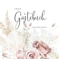 Produktbild: G&auml;stebuch zur Hochzeit romantische Boho-Rosen