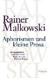 Produktbild: Aphorismen und kleine Prosa