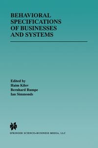 Produktbild: Behavioral Specifications of Businesses and Systems