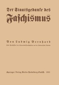 Produktbild: Der Staatsgedanke des Faschismus