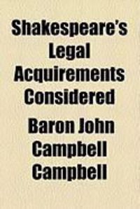 Produktbild: Shakespeare's Legal Acquirements Considered