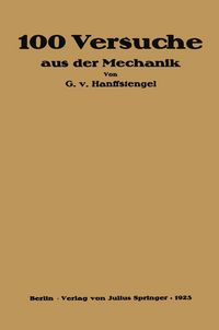 Produktbild: Hundert Versuche aus der Mechanik