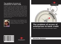 Produktbild: The problem of access of enterprises to bank credit