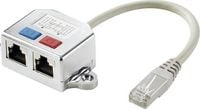 Produktbild: Renkforce RJ45 Netzwerk T-Adapter CAT 6 [2x RJ45-Buchse - 1x RJ45-Stecker] 15.00cm Metall