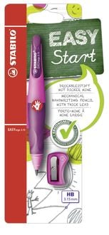 Produktbild: STABILO Ergonomischer Druck-Bleistift für Rechtshänder - EASYergo 3.15 in pink/lila - Einzelstift - inklusive 1 dicken Mine - Härtegrad HB & Spitzer