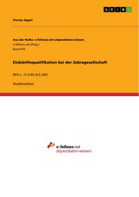 Produktbild: Eink&uuml;nftequalifikation bei der Zebragesellschaft