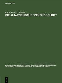 Produktbild: Die Altarmenische "Zenon"-Schrift