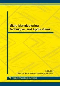 Produktbild: Micro Manufacturing Techniques and Applications