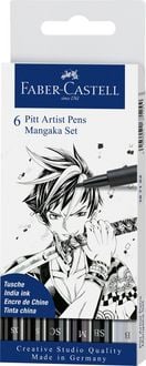 Produktbild: Faber-Castell Tuschestifte Pitt Artist Pens Mangaka, 6er Set