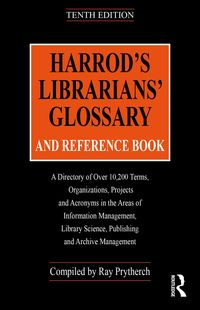 Produktbild: Harrod's Librarians' Glossary and Reference Book