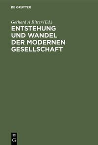 Produktbild: Entstehung und Wandel der modernen Gesellschaft