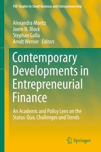 Produktbild: Contemporary Developments in Entrepreneurial Finance