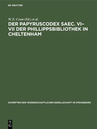 Produktbild: Der Papyruscodex saec. VI-VII der Phillippsbibliothek in Cheltenham