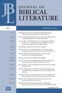 Produktbild: Journal of Biblical Literature 135.1 (2016)