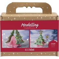 Produktbild: Creativ Company Mini Kreativ Set Modellieren, Weihnachtsbaummonster, sortierte Farben