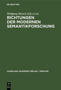 Produktbild: Richtungen der modernen Semantikforschung
