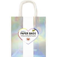 Produktbild: folia Papiert&uuml;ten Irisierend gl&auml;nzend Gr&ouml;&szlig;e M 18x8x21cm 7 St&uuml;ck Kraftpapier