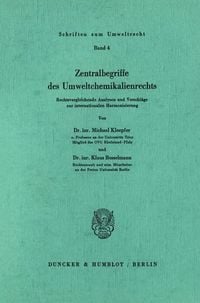 Produktbild: Zentralbegriffe des Umweltchemikalienrechts.