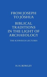 Produktbild: Rowley, H: from Joseph To Joshua Uk/e