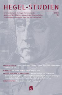 Produktbild: Hegel-Studien 41