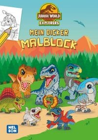 Produktbild: Jurassic World Explorers: Mein dicker Malblock