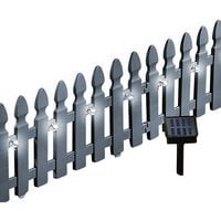 Produktbild: HTI-Living Zierzaun Nessa Solar, Gartenzaun, 8teilig, Grau