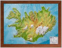 Produktbild: Relief Island klein 1:1.500.000 Holzrahmen