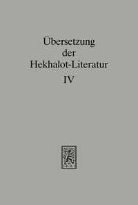 Produktbild: &Uuml;bersetzung der Hekhalot-Literatur / &Uuml;bersetzung der Hekhalot-Literatur