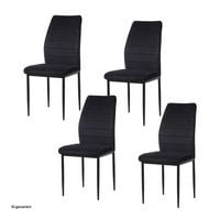 Produktbild: HTI-Living Esszimmerstuhl Madison Samt Schwarz 4er-Set Esszimmerstuhl Madison Samt Schwarz 4er-Set