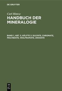 Produktbild: Sulfate, Chromate, Molybdate, Wolframate, Uranate