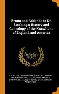 Produktbild: Errata & Addenda To Dr Stockin