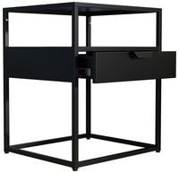 Produktbild: Metall Nachttisch Beistelltisch Schublade Flokas M