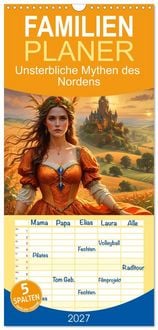 Produktbild: Familienplaner 2027 - Unsterbliche Mythen des Nordens mit 5 Spalten (Wandkalender, 21 x 45 cm) CALVENDO