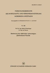 Produktbild: Bestimmung des elektrischen Leitverm&ouml;gens geschmolzener Fluoride
