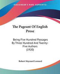 Produktbild: The Pageant Of English Prose