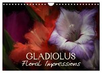 Gladiolus Floral Impressions Wall Calendar 2024 Din A4 Landscape