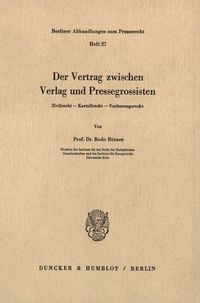 Produktbild: Der Vertrag zwischen Verlag und Pressegrossisten.