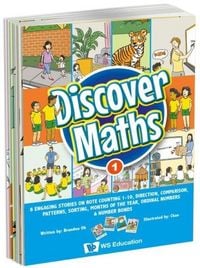 Produktbild: Discover Maths 1: 8 Engaging Stories on Rote Counting 1-10, Direction, Comparison, Patterns, Sorting, Months of the Year, Ordinal Numbers & Number Bon