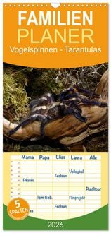 Produktbild: Familienplaner 2026 - Vogelspinnen - Tarantulas mit 5 Spalten (Wandkalender, 21 x 45 cm) CALVENDO